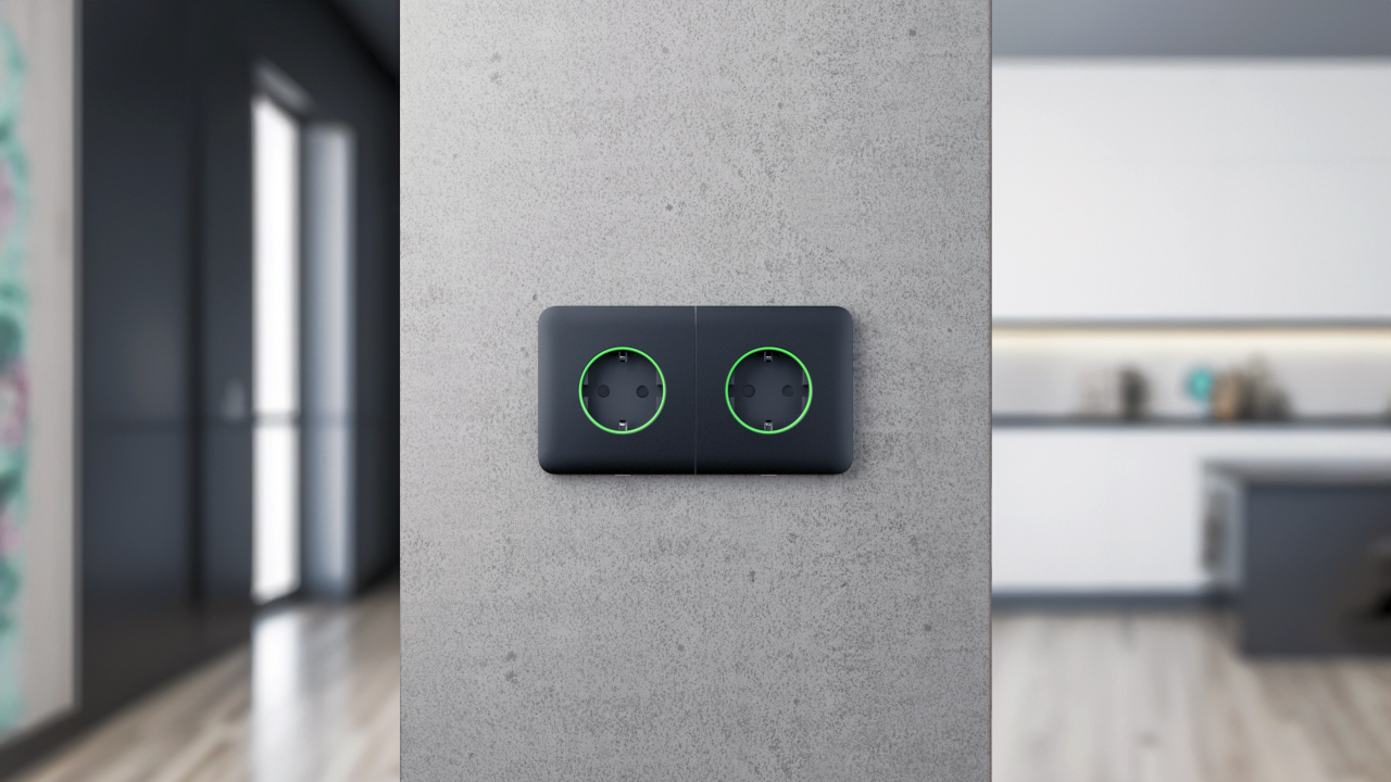 Ajax Homeautomation Abdeckung Outlet CenterCover (smart) [type F] *schwarz*