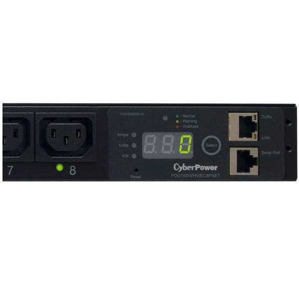 CyberPower PDU Switched 230V/10A 1HE 8xC13 Ausgang 1xC14 Eingang