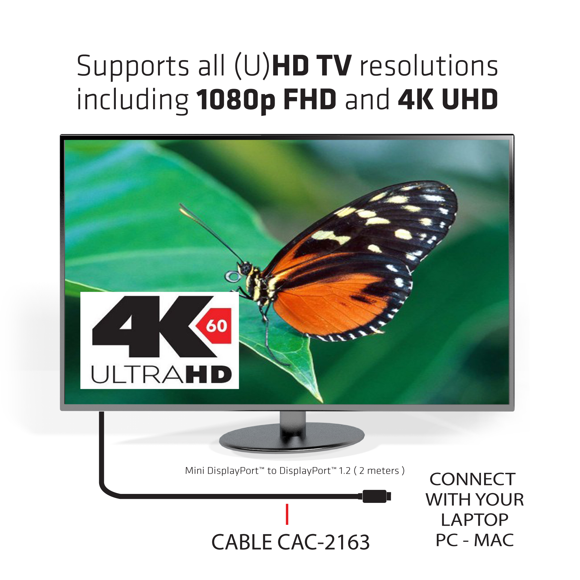 Adapter DisplayPort Mini => VGA  *Club 3D* aktiv