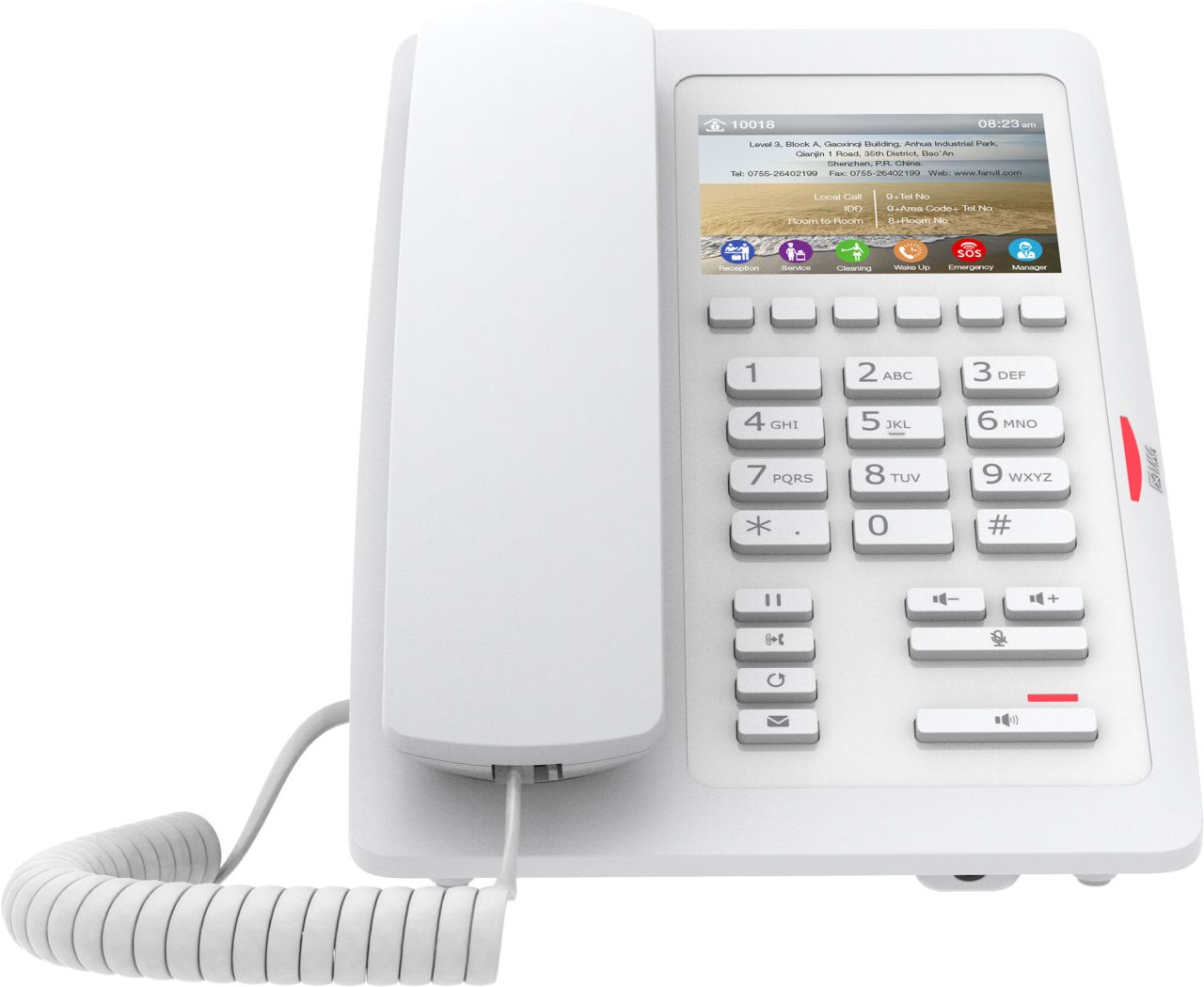 Fanvil H5W-White, H5W-White---WiFi Hotel Phone / SIP / POE / Wi-Fi 5