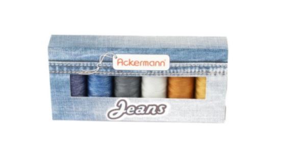 ACKERMANN Jeansgarn-Set in 6 Farben x 150m