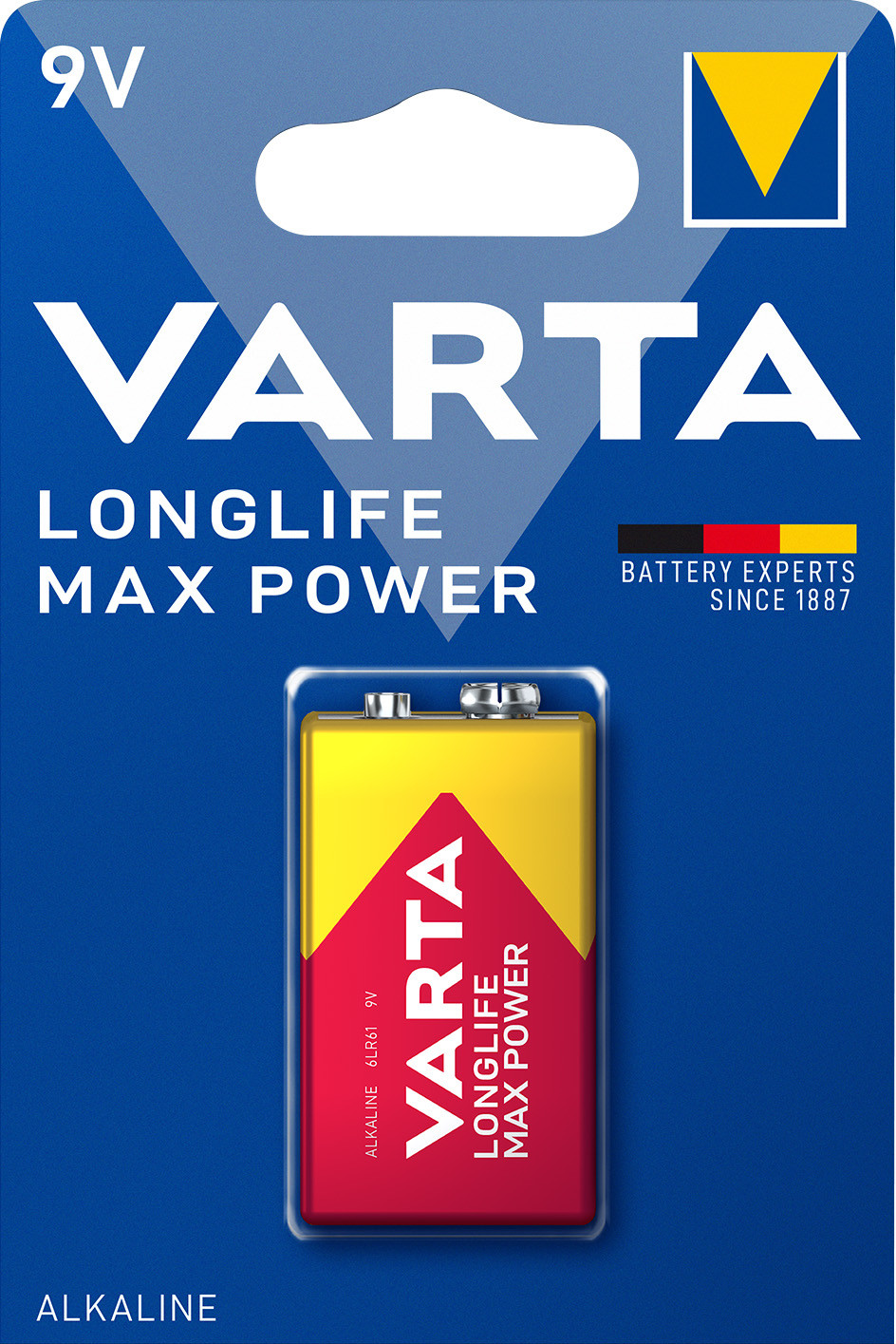 Batterie 9V E-Block (6LR61) *Varta* Max Power -  1-Pack