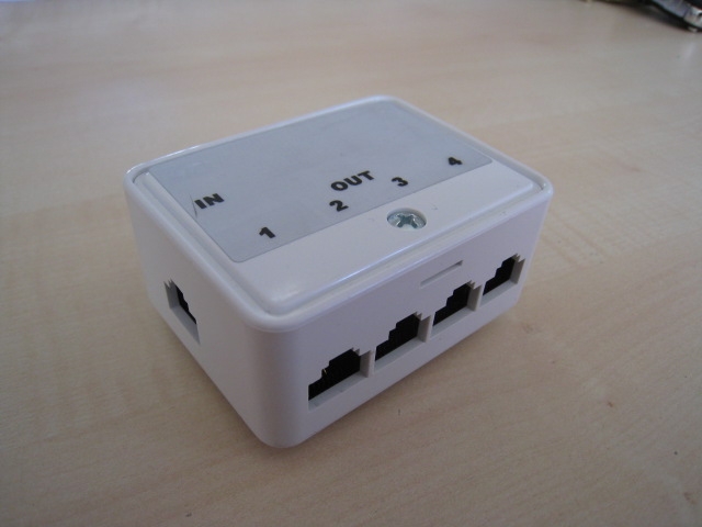 Kabel TK Telefon (Up0) - Adapter RJ45 (8P8C) > 4x RJ45 (8P4C 2 Adern belegt)