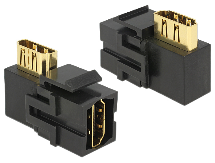 DeLock Adapter HDMI (BU) > HDMI (BU)  90° Keystone Modul *schwarz*