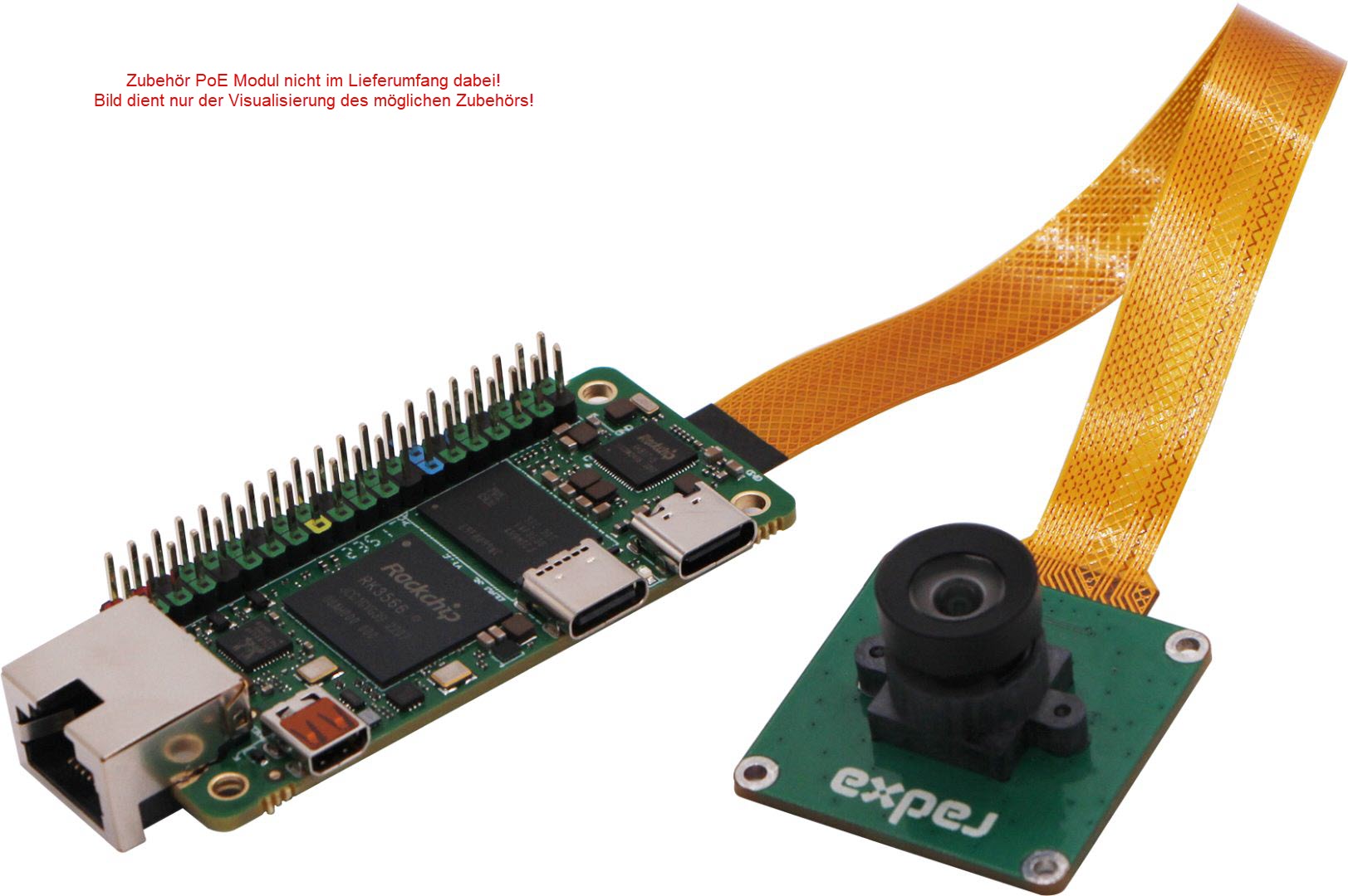 Radxa Zero 3E, Header mounted, 1GB DDR4