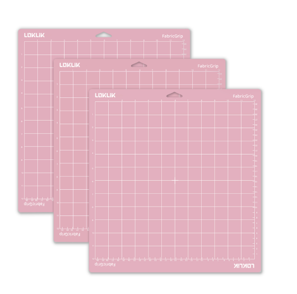 LOKLiK Schneidematte 3er-Pack - Rosa Stoff klebend