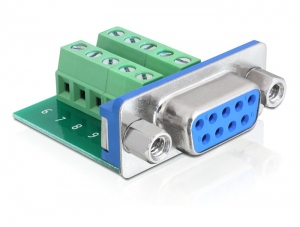DeLock Adapter Seriell DB-9 (W) > 10-poliger Anschlussblock (W)