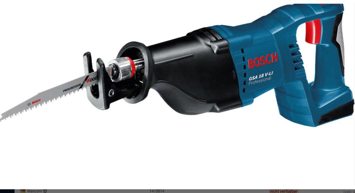 Bosch Professional Akku Motorfuchsschwanz GSA 18 V-LI - inkl. Akku